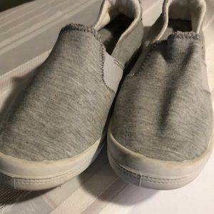 Lightweight grey slip on sneakers